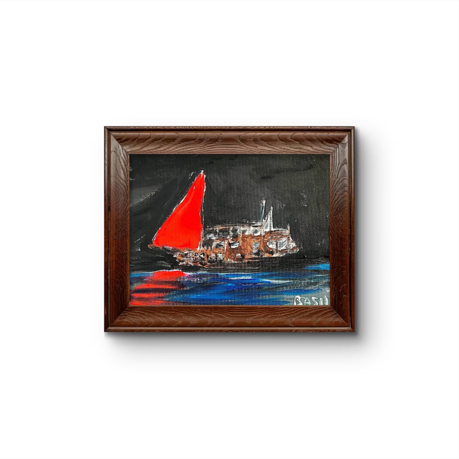 Ghost Ship Neo Expressionism Original Artwork Canvas