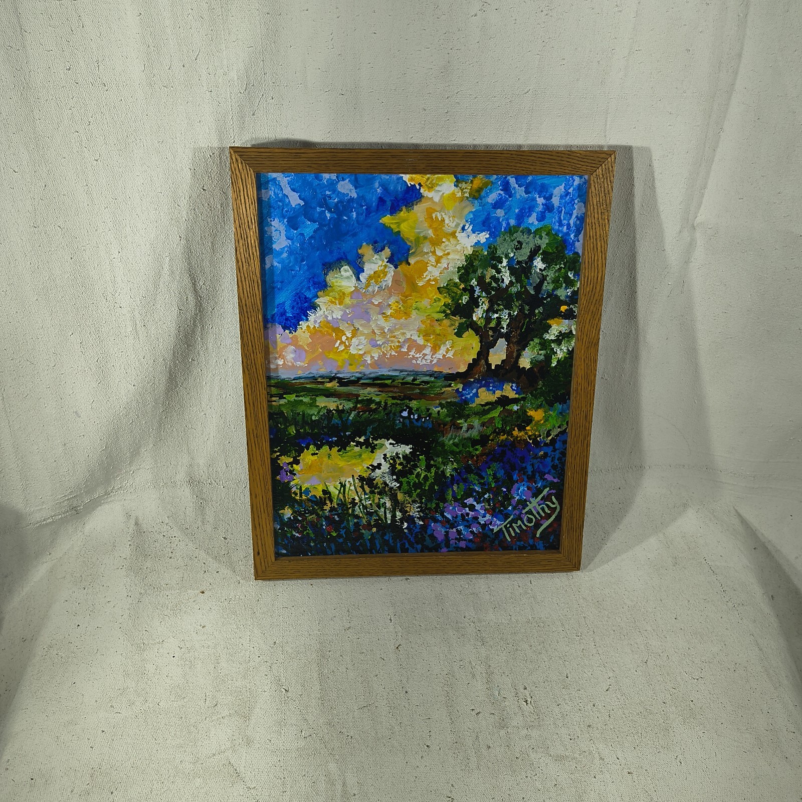 Original Acrylic Painting «Serene Setting» 11″ X 14″ By Timothy Designs