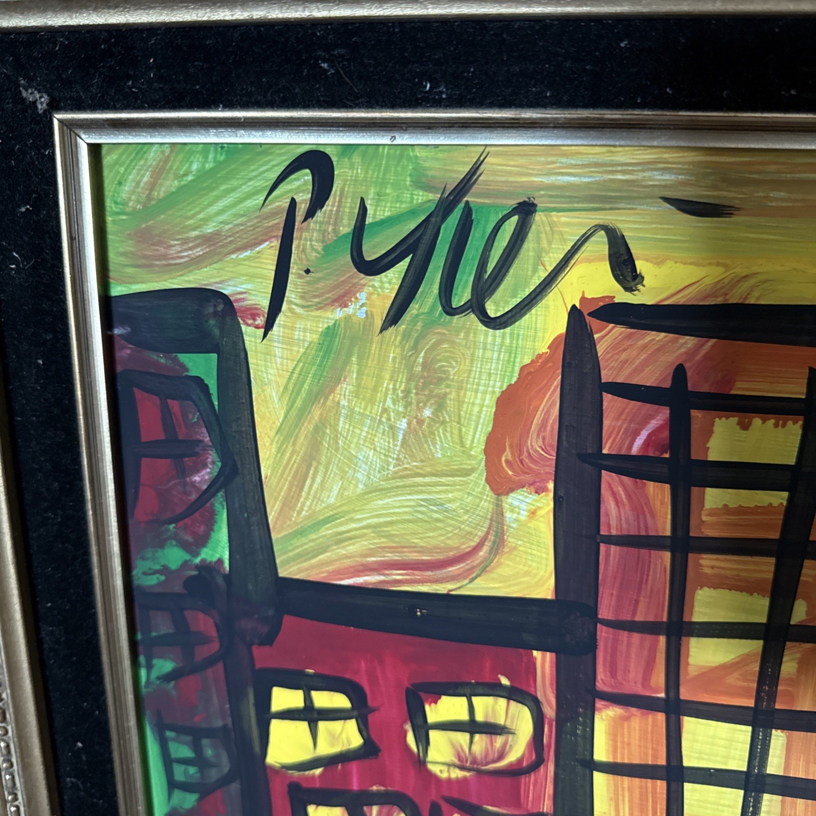 Peter Keil Abstract NYC Buildings Painting COA 26” X 22”