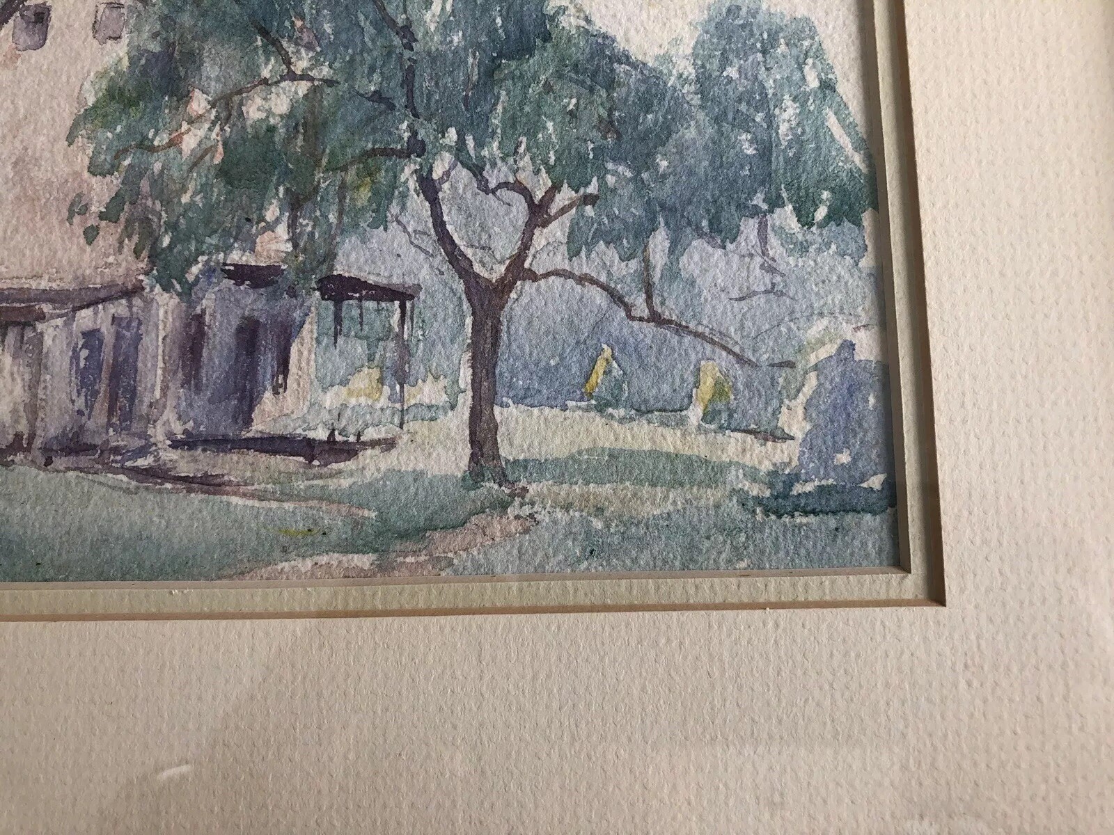 Florence Tricker Impressionist Landscape Watercolor Listed PA Artist 1892-1979