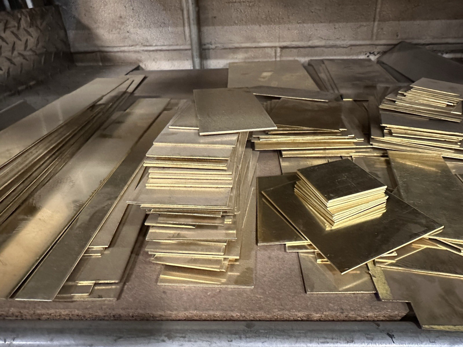 1/16″ Thick Brass Offcuts/Drops-Sold per Pound-1 LB