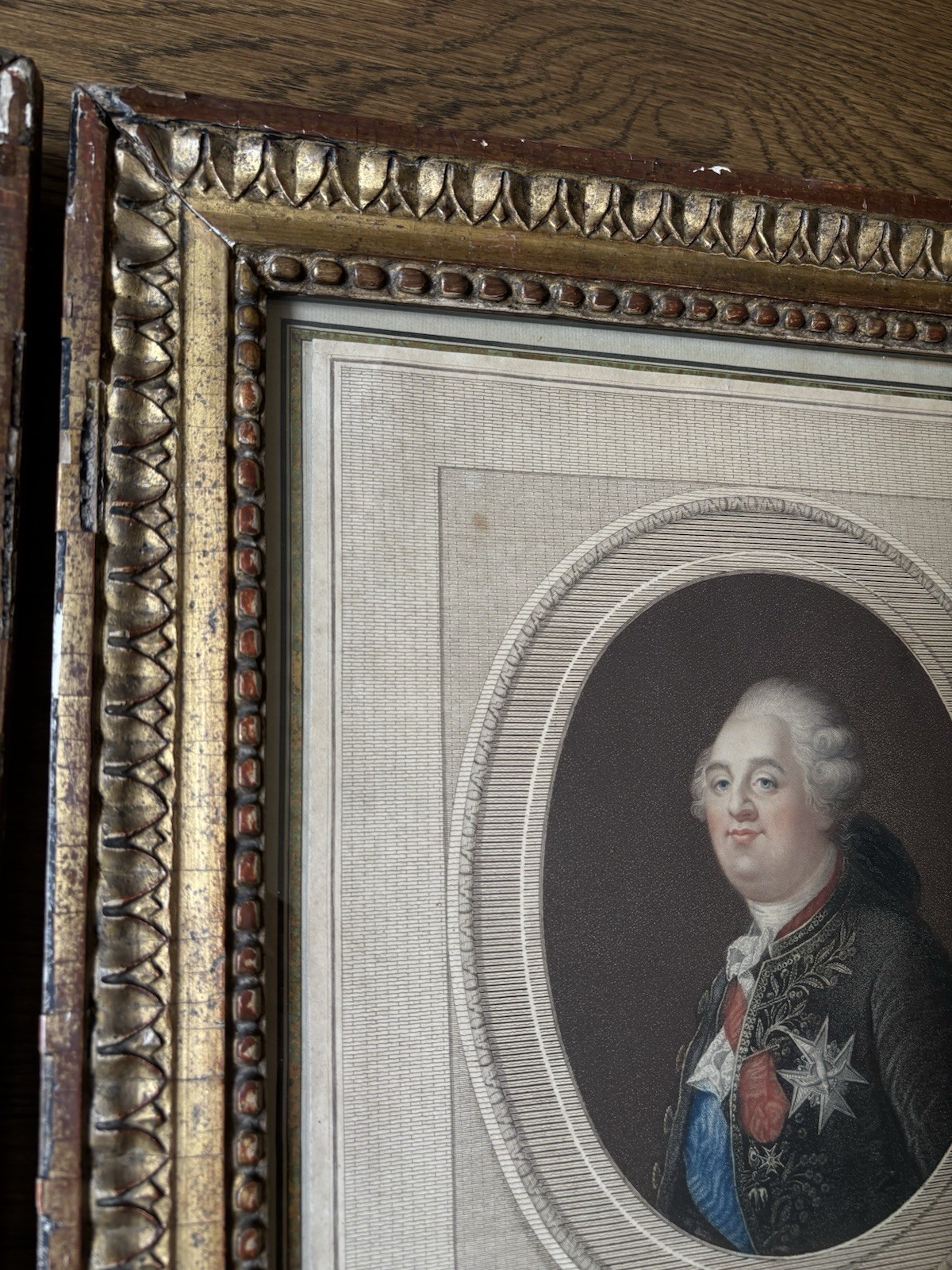 Pair 1793 Louis XVI & Marie Antoinette Stipple Engravings John Curtis Framed Set