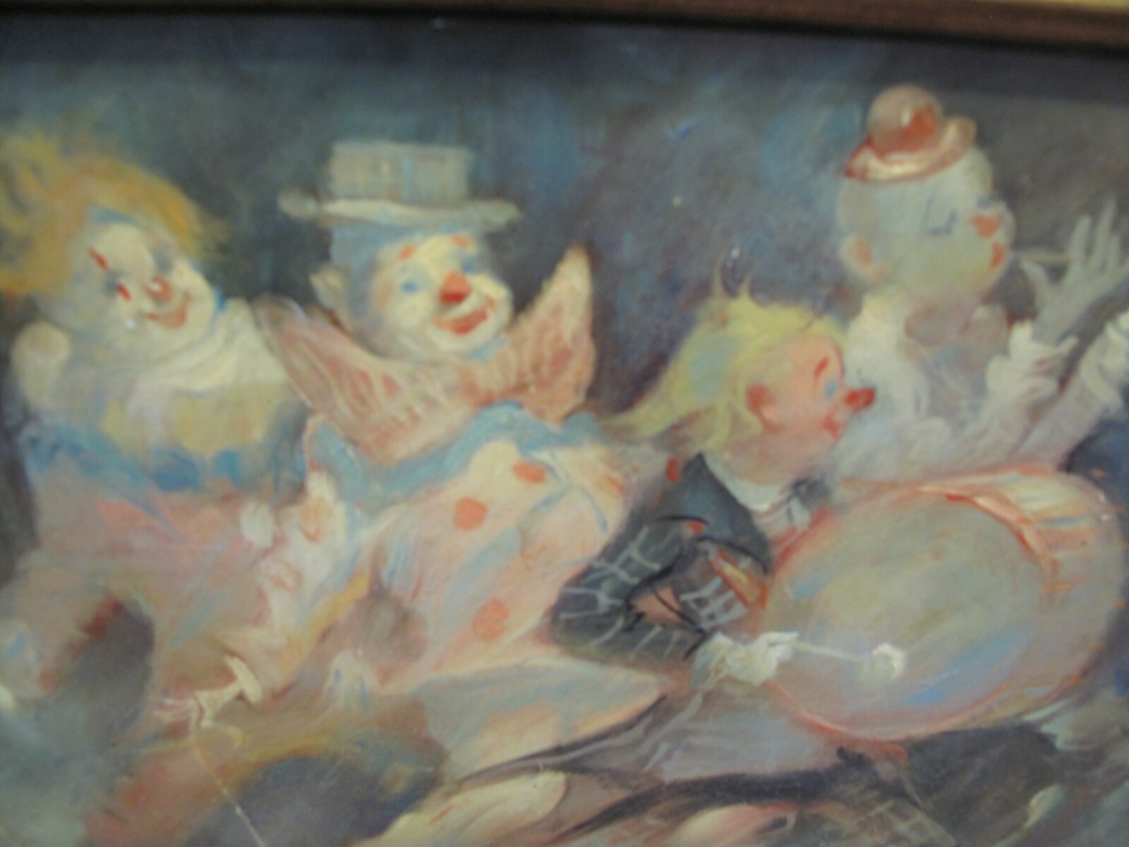 Magnificent Signed Julian Ritter Original Clown Oil Painting «Clown Band»