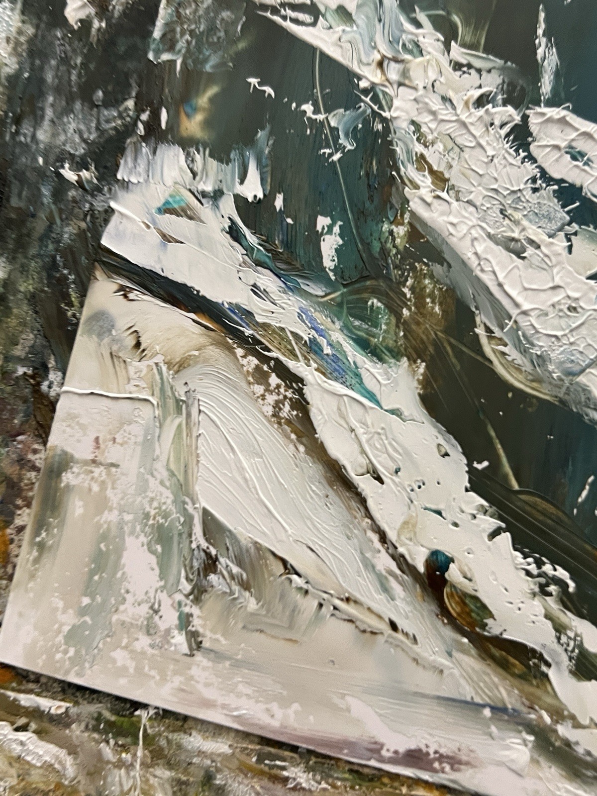 Virginia Beach Shoreline • Dramatic Ocean Energy Impasto Expressive Artwork Gift