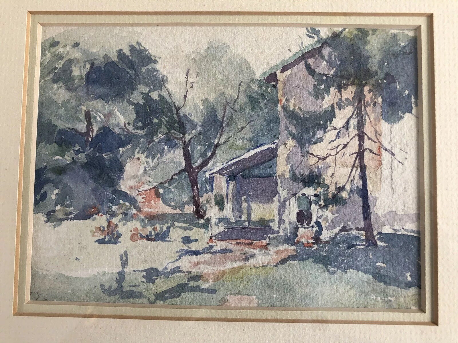 Florence Tricker Impressionist Landscape Watercolor Listed PA Artist 1892-1979