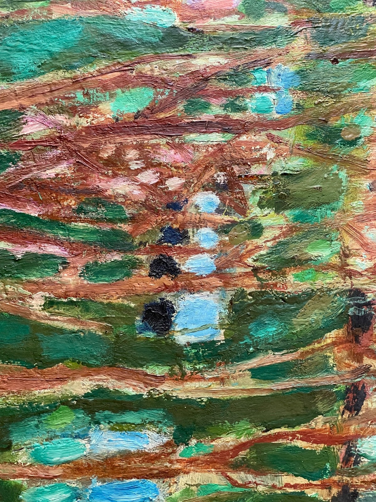 Germaine MORE Signed Student of Henri MATISSE Modernist Painting Landscape 1940s