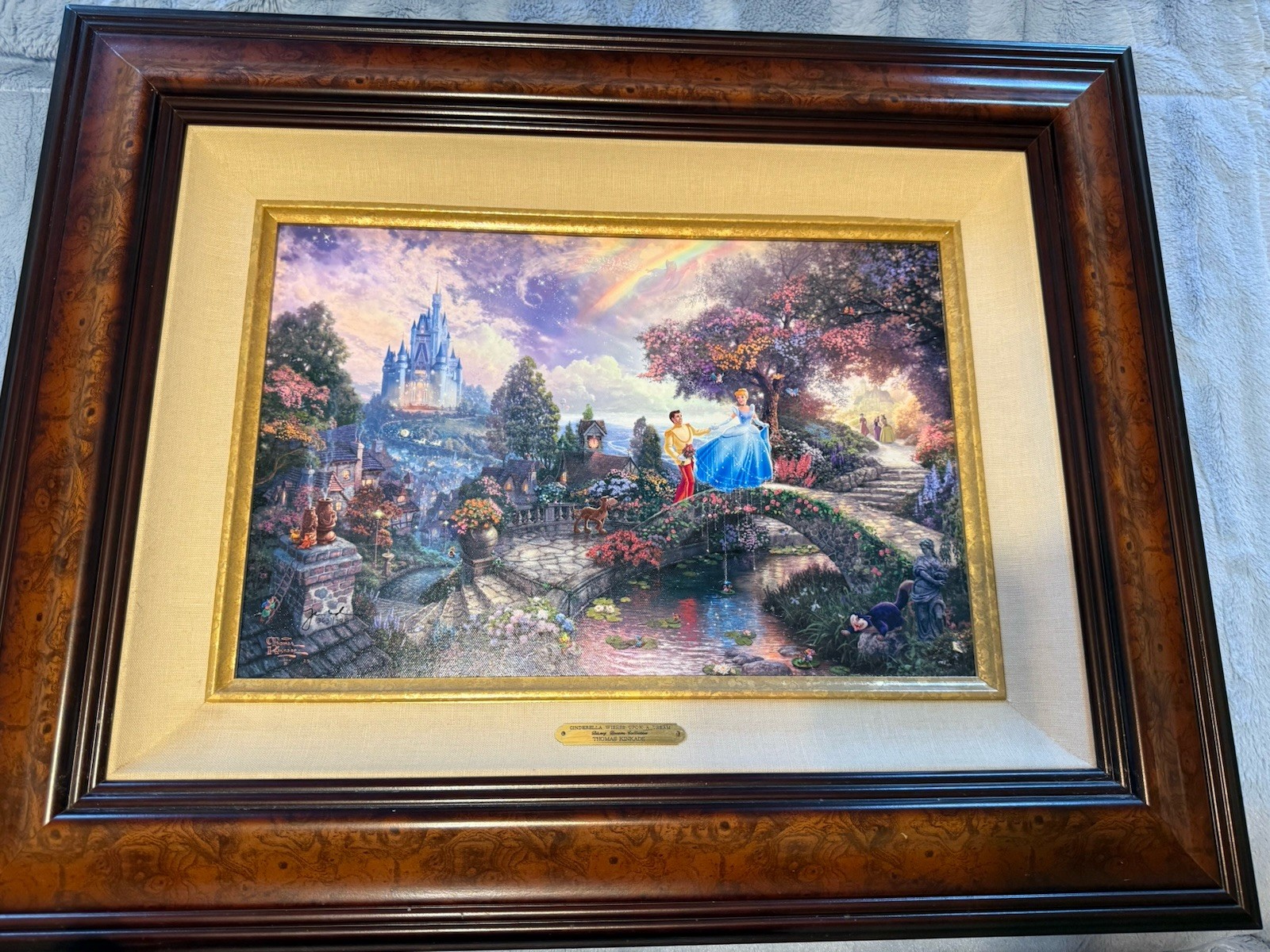 Thomas Kinkade Disney «Cinderella Wishes Upon a Dream» 12×18 S/N Highlighted