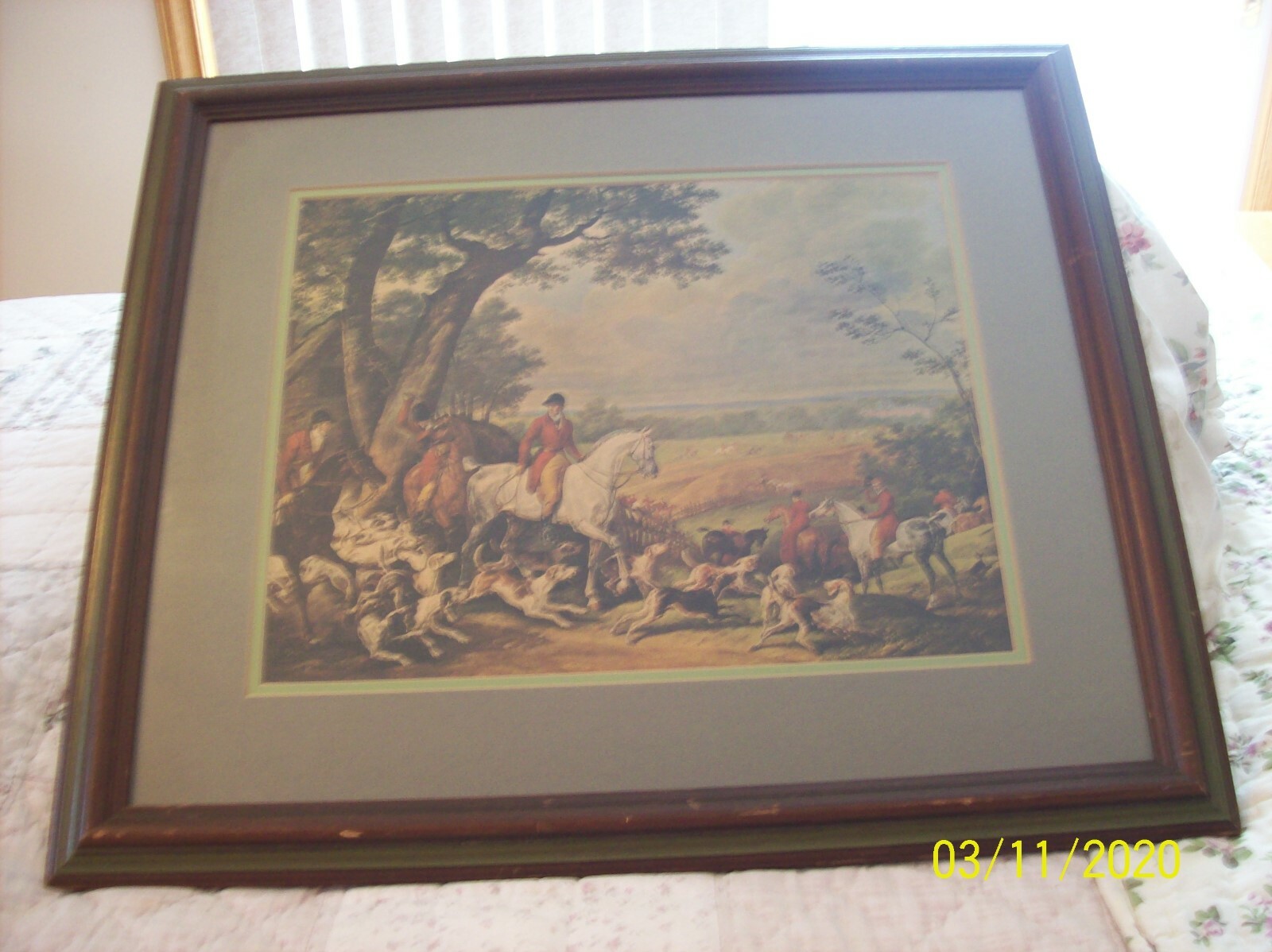 Hunting in Fontainebleau Forest By Carle Vernet, 1780-1830 French Litho Print