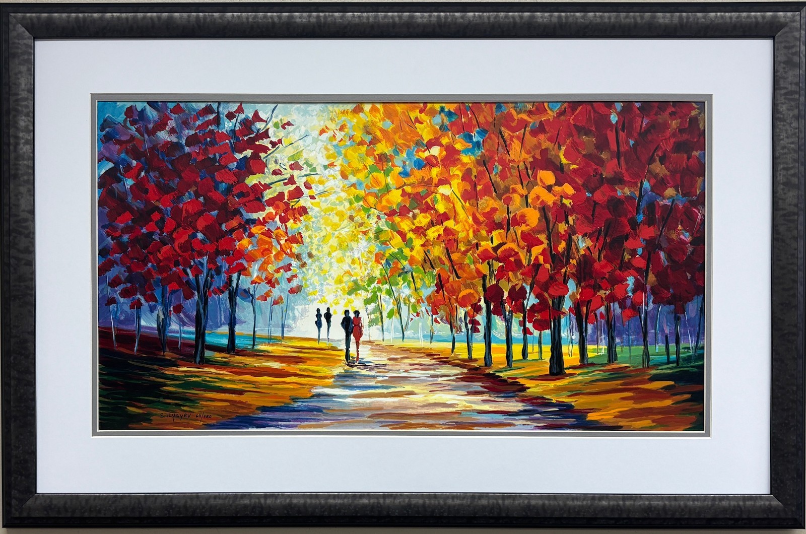 Slava Ilyayev «Late Autumn Stroll» Hand Signed Limited Edition Serigraph ART