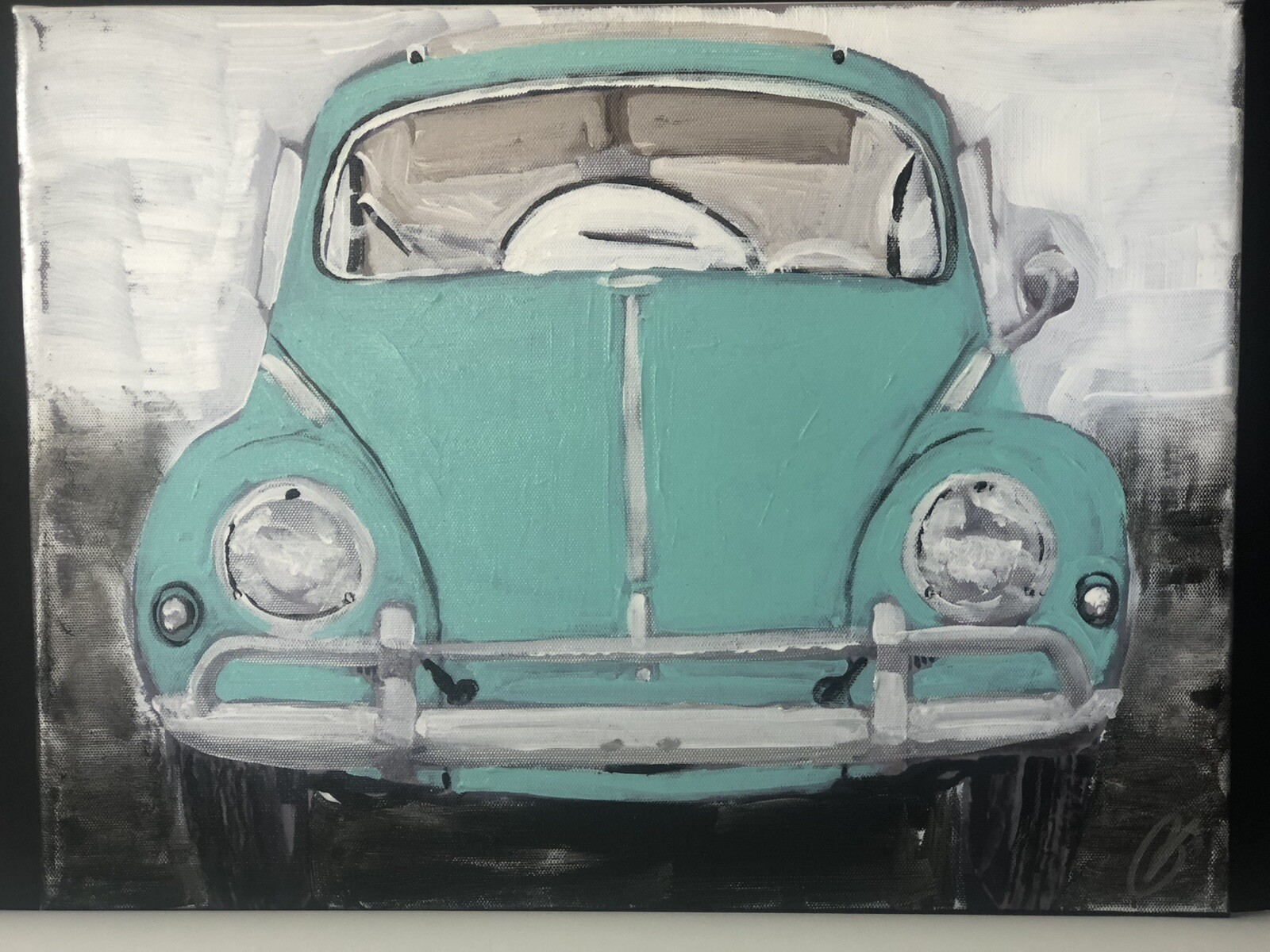 MICHAEL VIAFORA- Original 16″ X 12″ Acrylic on Mounted Canvas, Signed Pre 2019