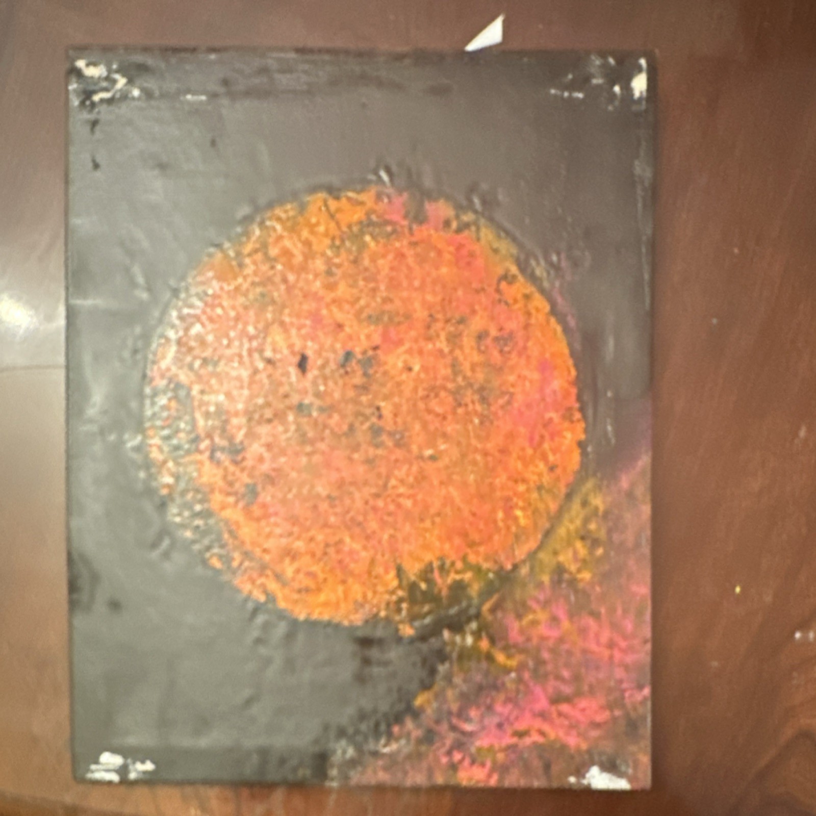 Abstract Outer Space Enamel SprayPainting on Canvas, Original Contemporary Art