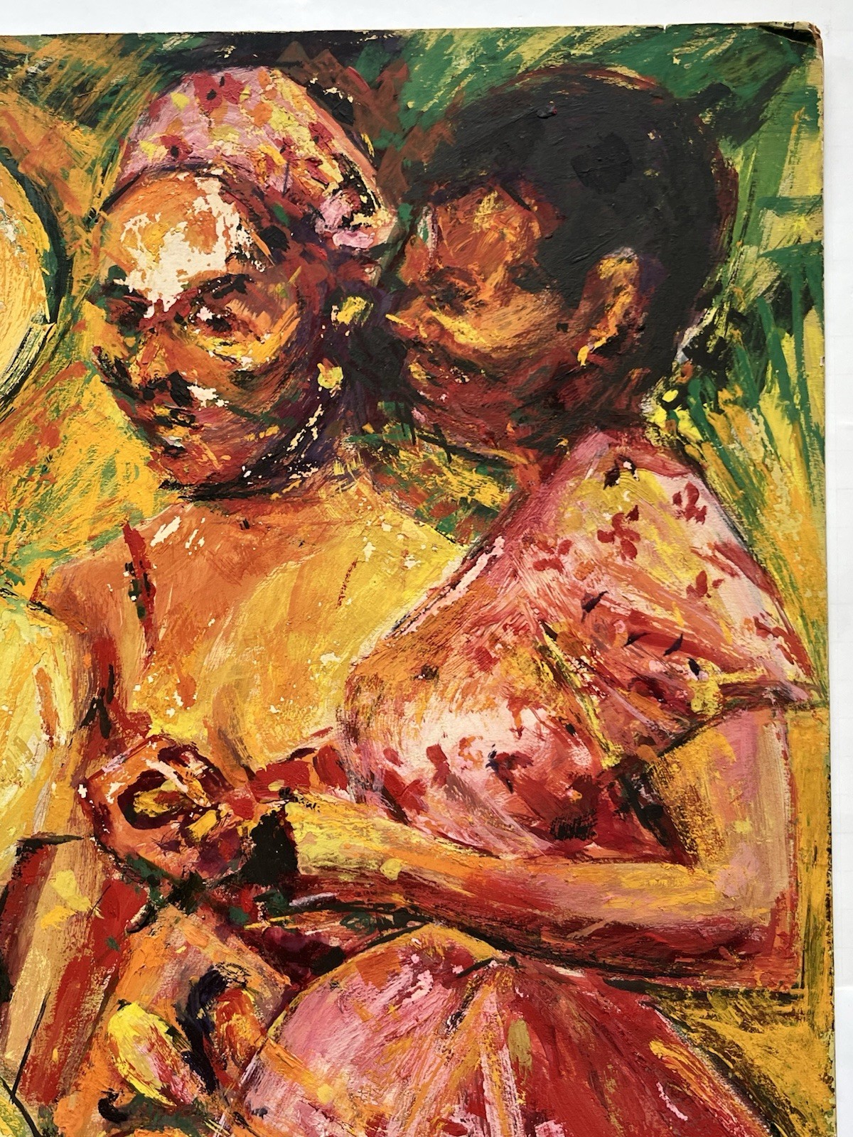 MCM 60s Modernist Expressionism Painting Jamaican Black Girls Kingston Jamaica