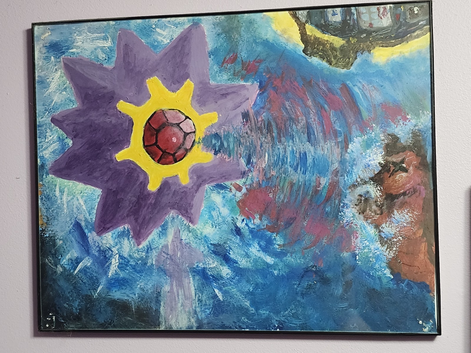 Authentic Hand Painted Fan Art – The Rise of Starmie and The Psychic Sound #1 💥