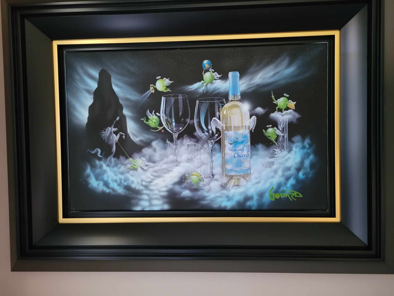 Michael Godard «Heaven» 2020 16″ x 25 1/2″ image size UNIQUE Painting