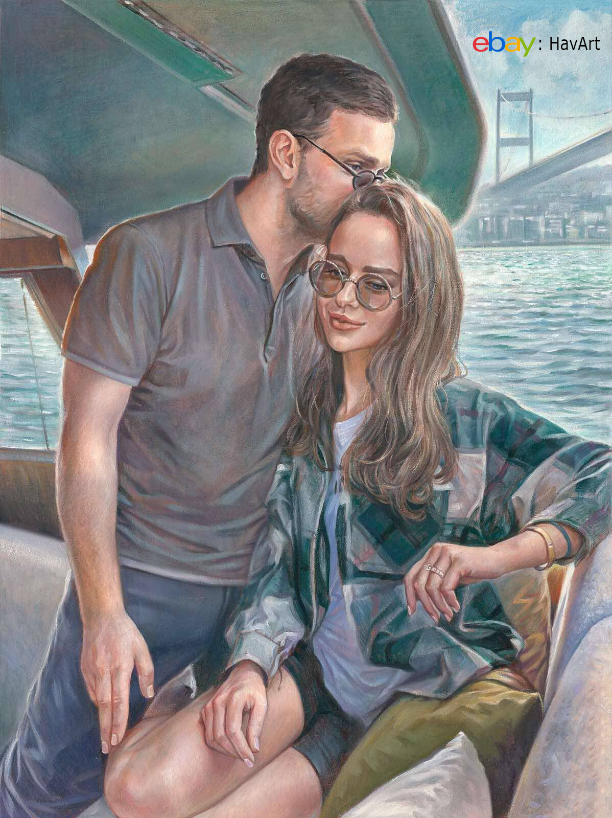Family Painting Custom Oil Portrait Painting from Photo 100% handpainted oil art