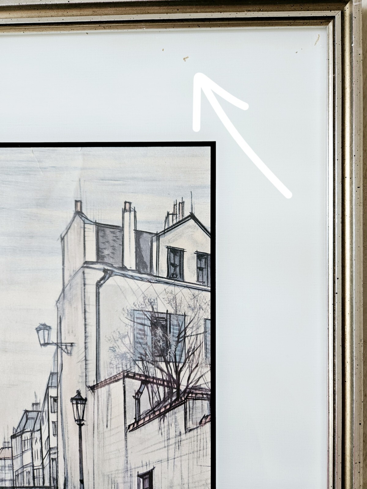 Listed French Artist, R. Lambert – MCM Paris Street Scene – 1962, Framed Litho