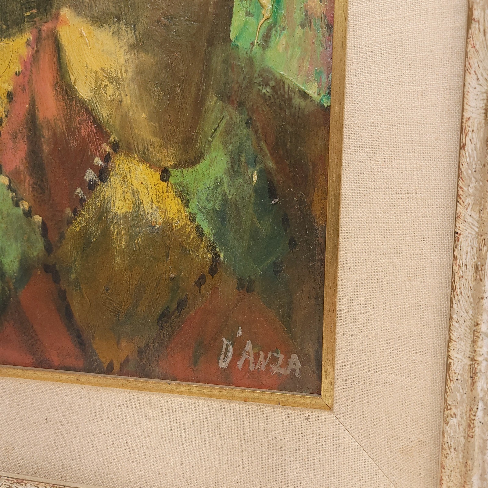 Oil Painting Jester Clown Artist D’Anza Victorian Frame Portrait Essence Love