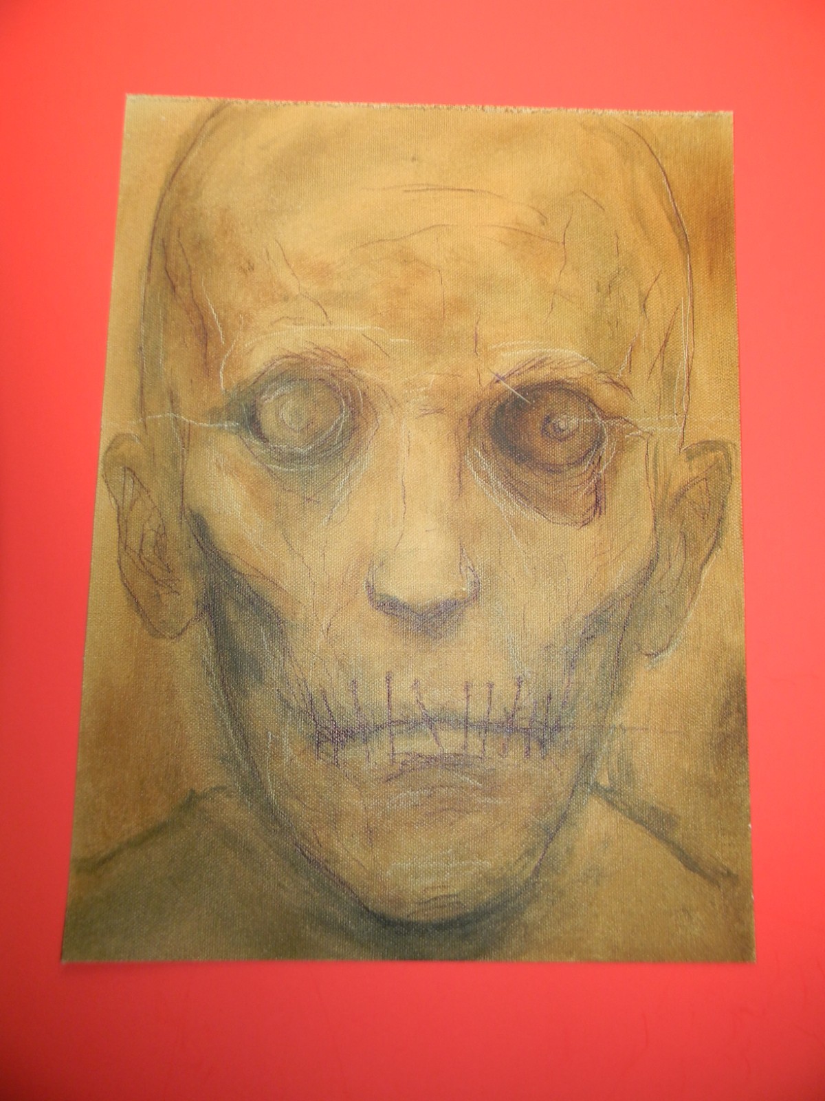 TORMENTED ALEXANDER Todorov Horror Morbid Dark Art Zombie Signed Painting