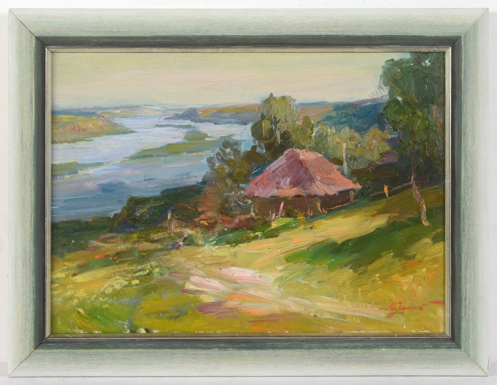 Mikola Chulko (1947-2014) «Riverscape», Oil Painting, 1970s (1)