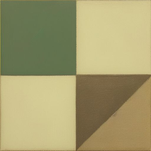 Medium Abstract Painting 2×2 ft. Post-Modernism Geometric Demrin OOAK NEW