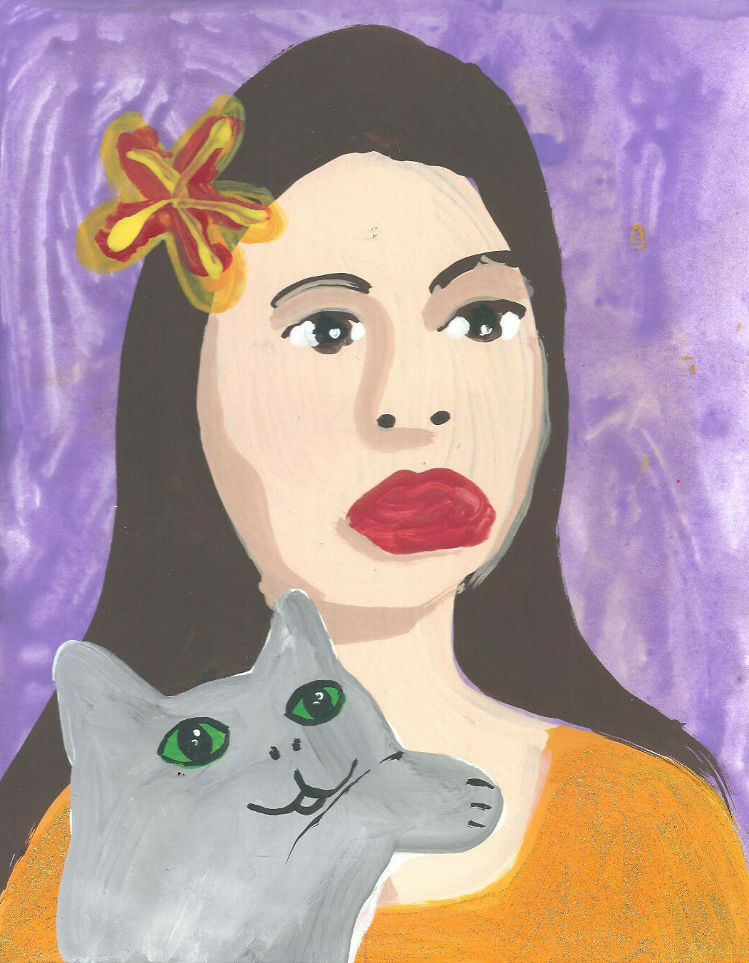 Mitzi with Bitzi by William Mayer new york artist surreal impressionist