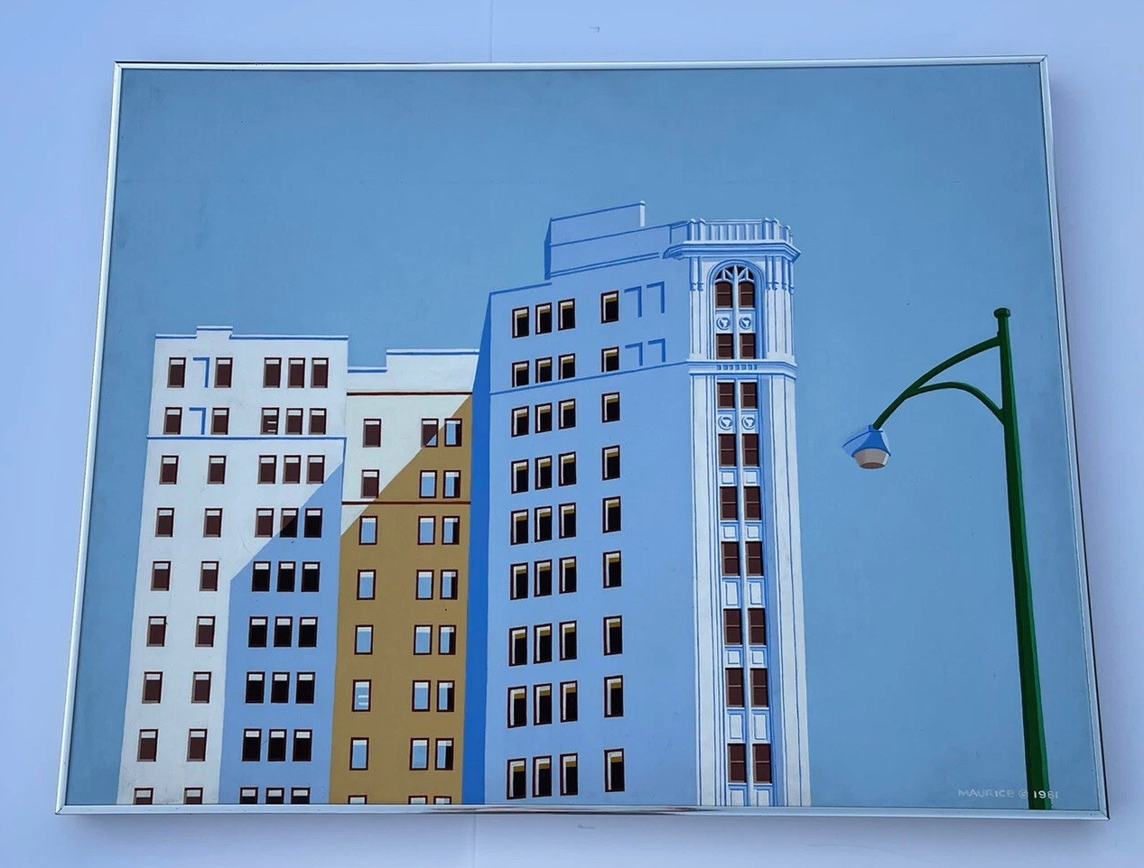 Alfred Maurice Painting Vintage American Urban Industrial Regionalism Modernist