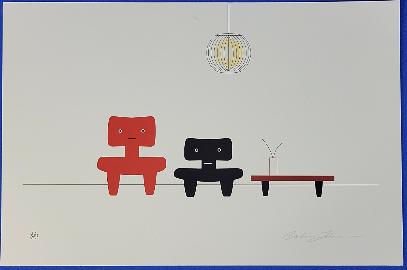 Graphic Designer Barbara Lebow Untitled «Interior Design Ideas» Serigraph