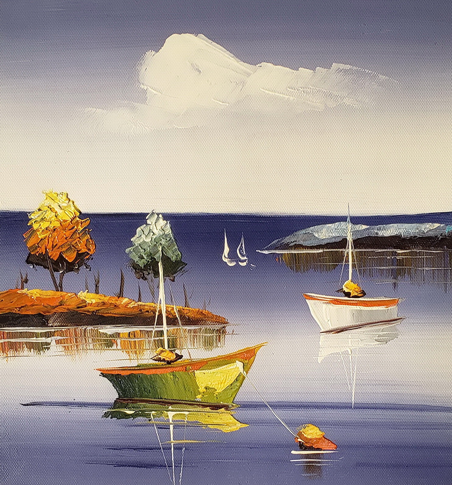 Island #7, 10×8 -100% Hand painted Oil Painting on Canvas, Canvas only