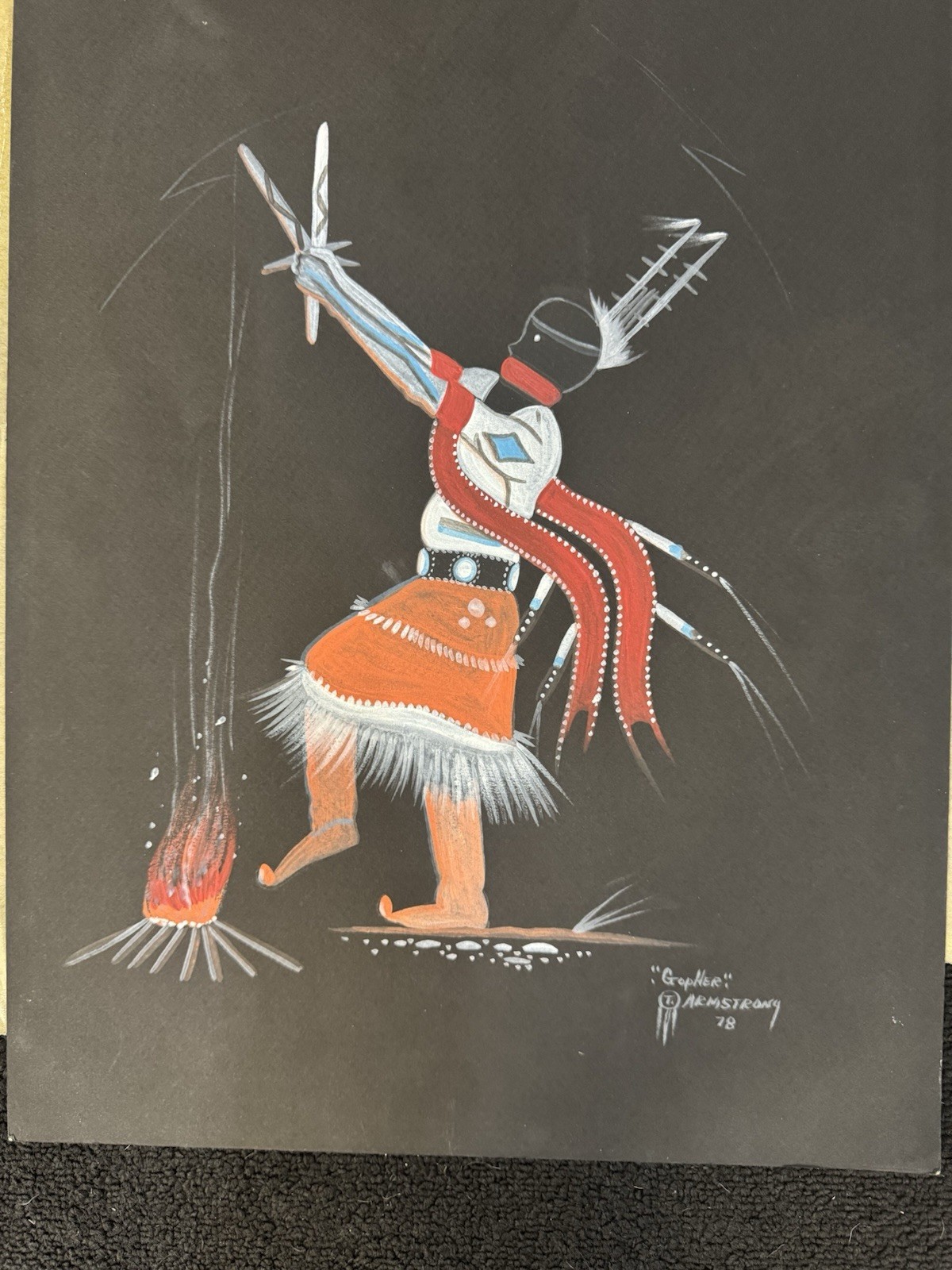 Gopher Armstrong Original Painting Of “Apache Fire Dancer”