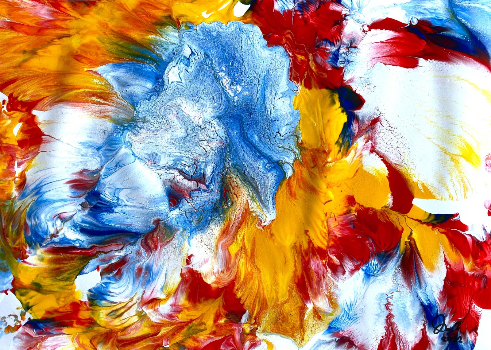 [Abstract Painting] (Original) | [Garden 001] (11.7 × 16.5 in)