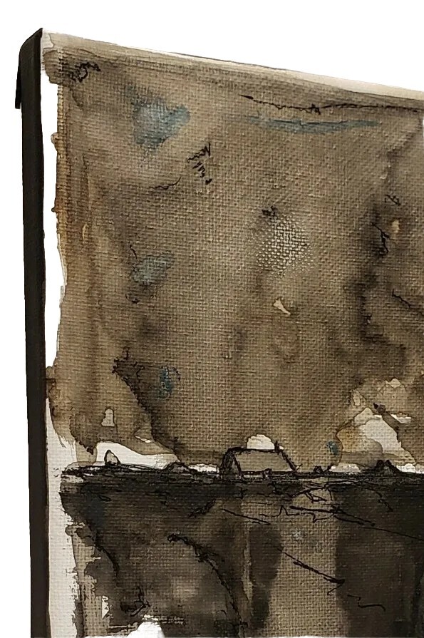 No.964 Original Abstract Modern Minimal Landscape Painting By K.A.Davis