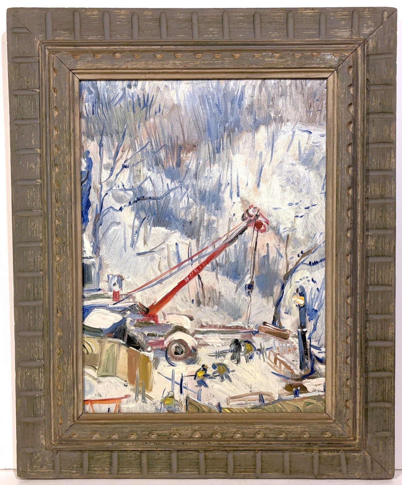20th c. AMERICAN SCENE MODERNIST PAINTING Ashcan School Social Realist 1940s