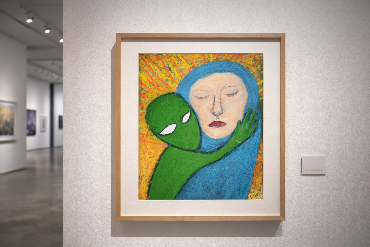 “Virgin Mary & Baby Jesus ET” – Original Canvas Painting / ANGEL REYES (2016)