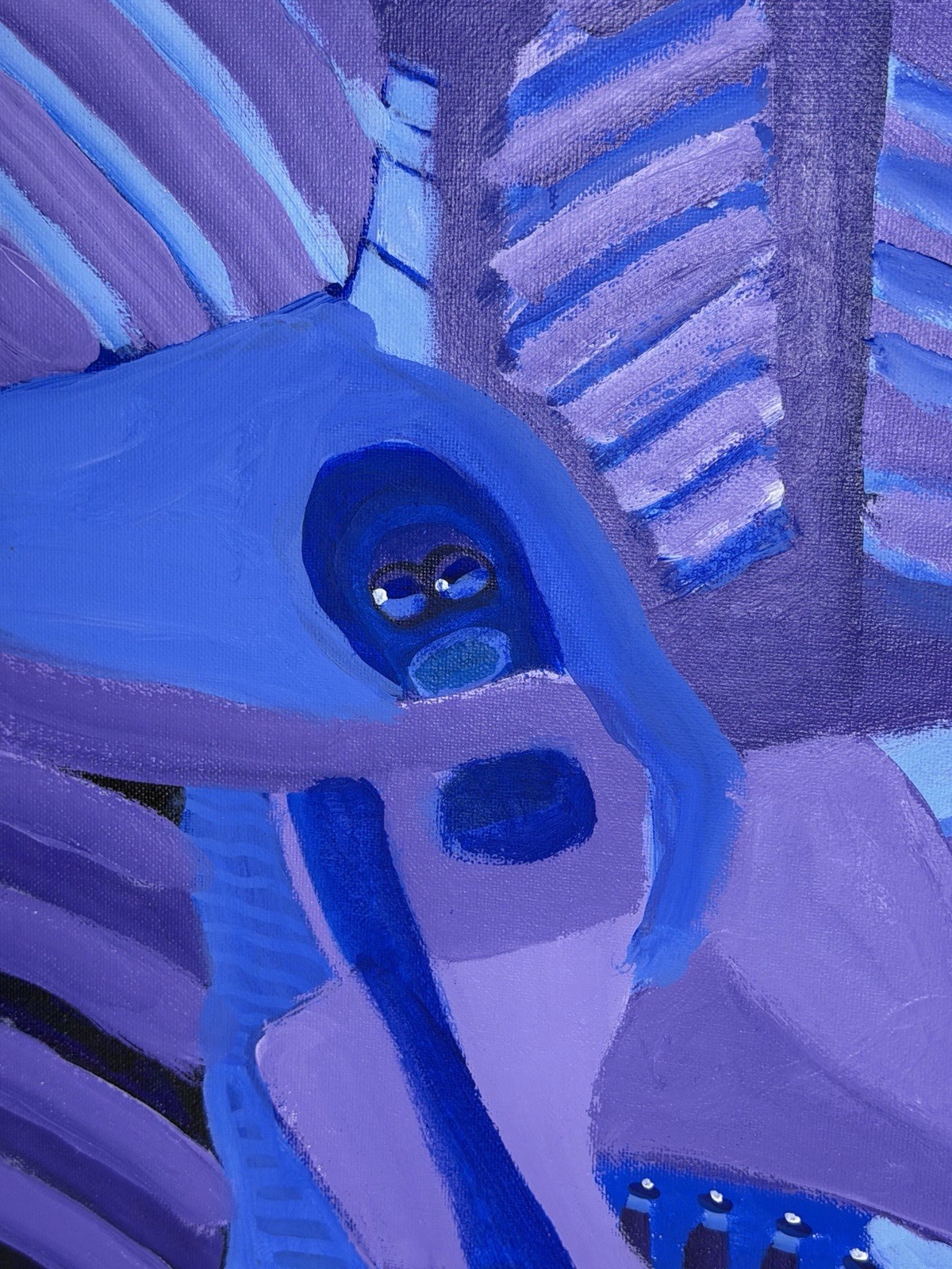 Visionary Expressionist Dream Painting By New York Outsider Artist Louise Abrams