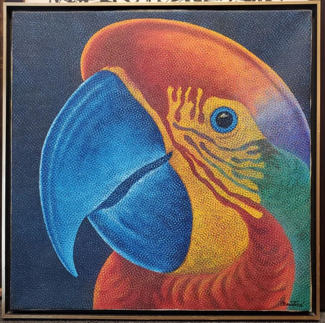 Claudio TOZZI. PAPAGALIA ll (1982. )Oil on canvas. Brazilian. 23 x 23 in.
