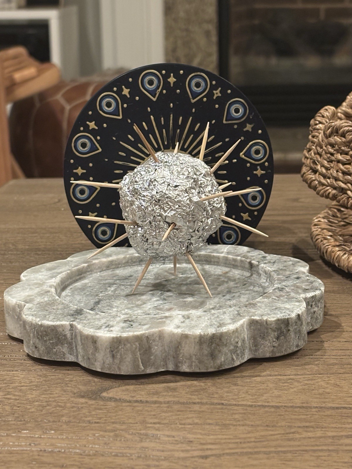 Luxurious Silver Spiky Sphere