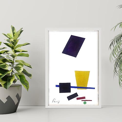geometric multicolor figures Stylish Modern Art Oil painting suprematism