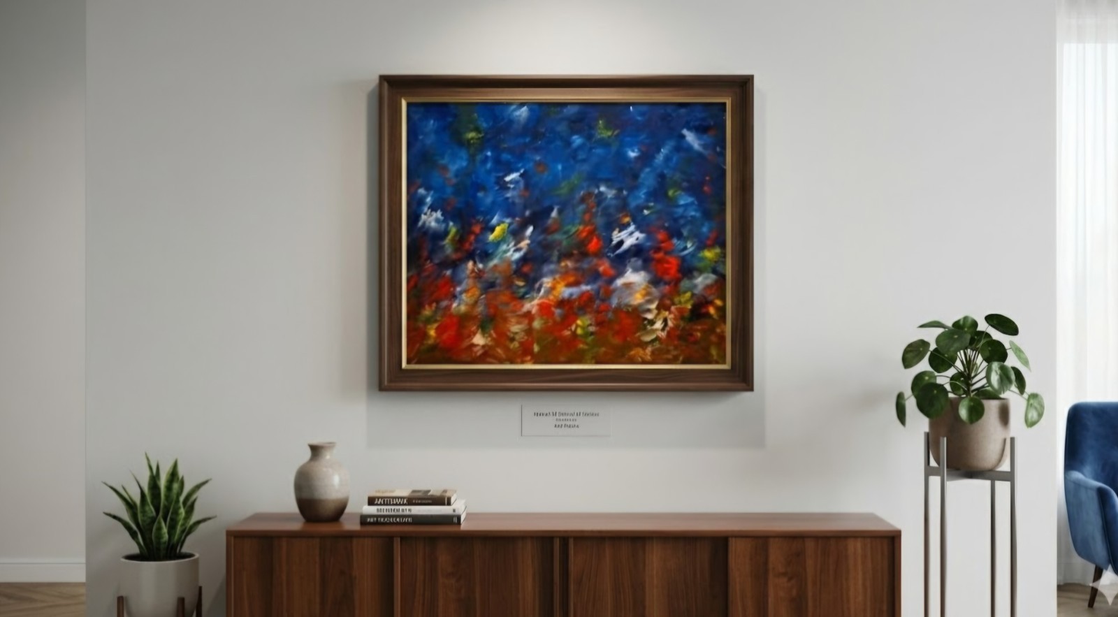 Abstract Art Painting ORIGINAL Oil 16×19 Canvas Panel Multi-Color