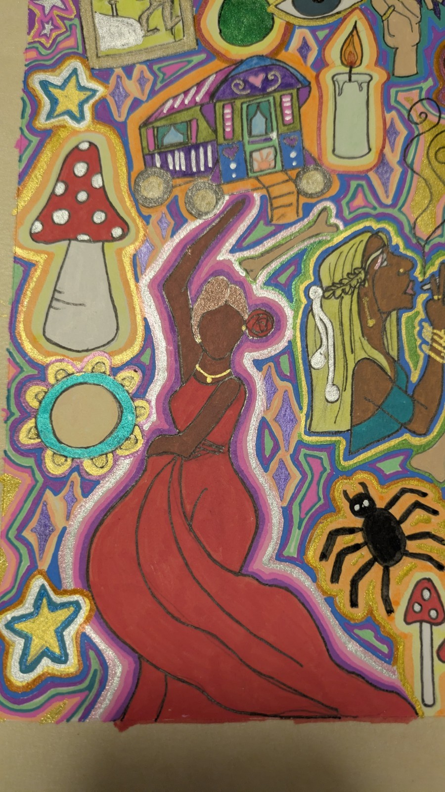 «The Cosmic Seer» Fortune Teller, Magic, Potion, Gypsy, Crystal Ball, Stars