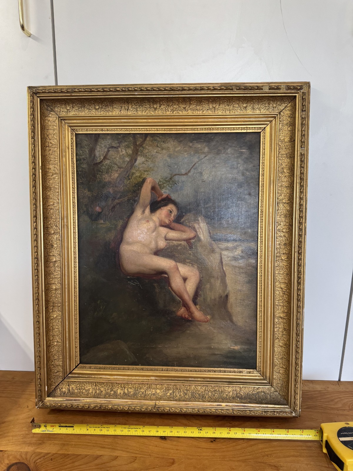 Vintage Nude Forest Fairy Painting