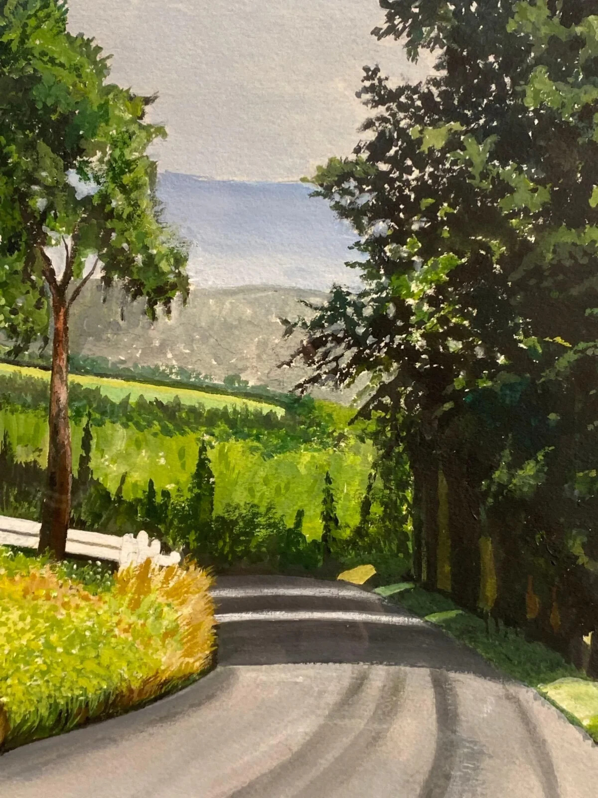 Virginia Shenandoah Mountain Road Original Watercolor by George Parr