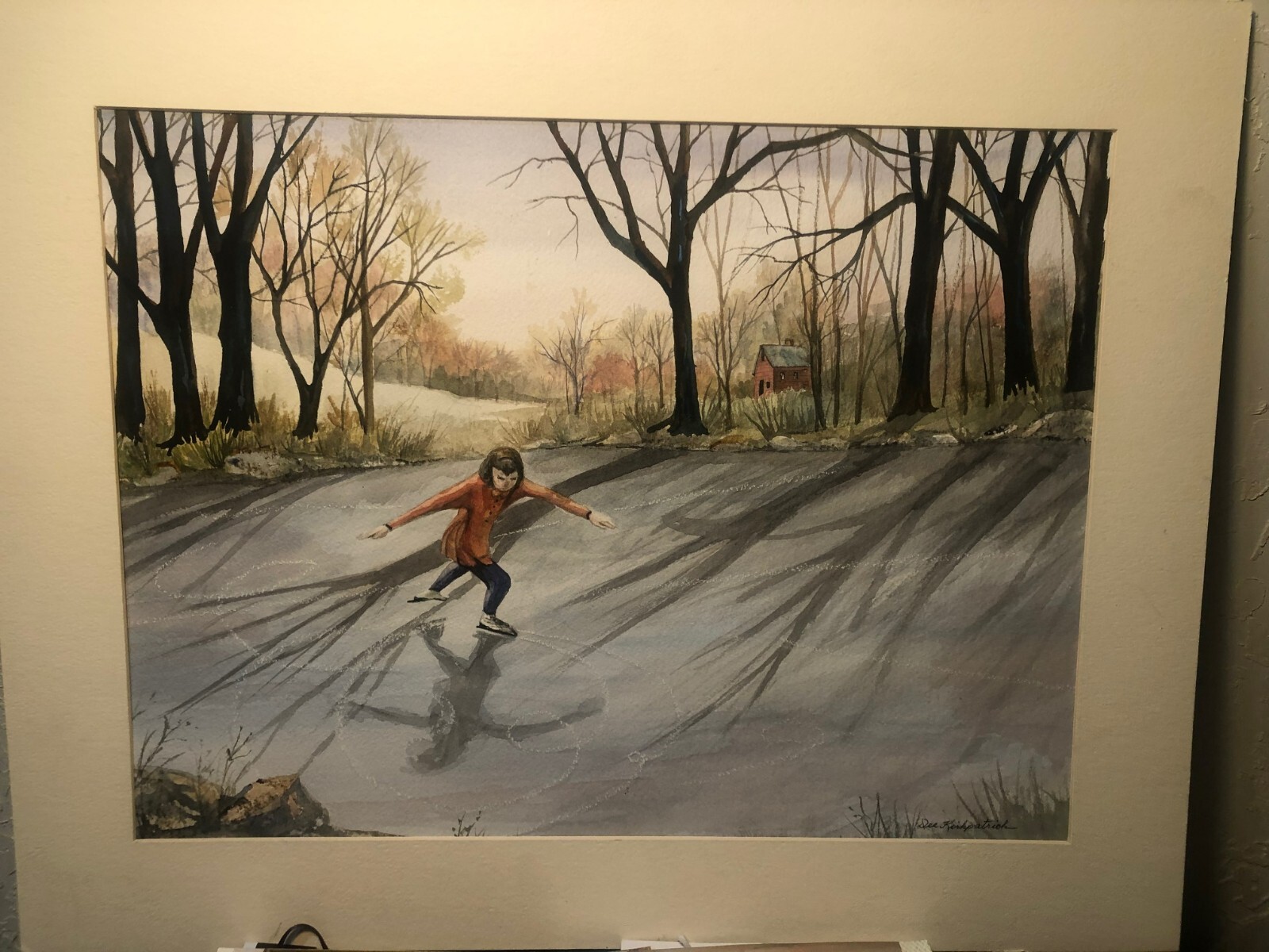 Original Watercolor by Dee Kirkpatrick–The Skater