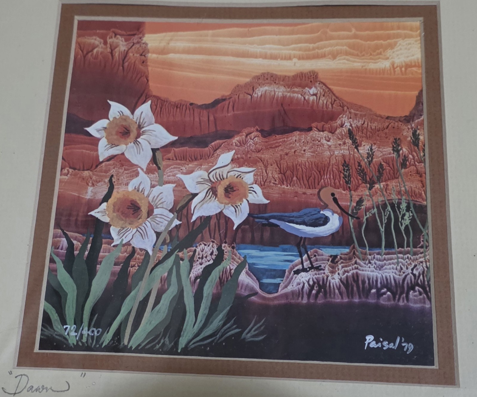 Dawn by Paisal 1979 Lithograph signed print no. 72/400