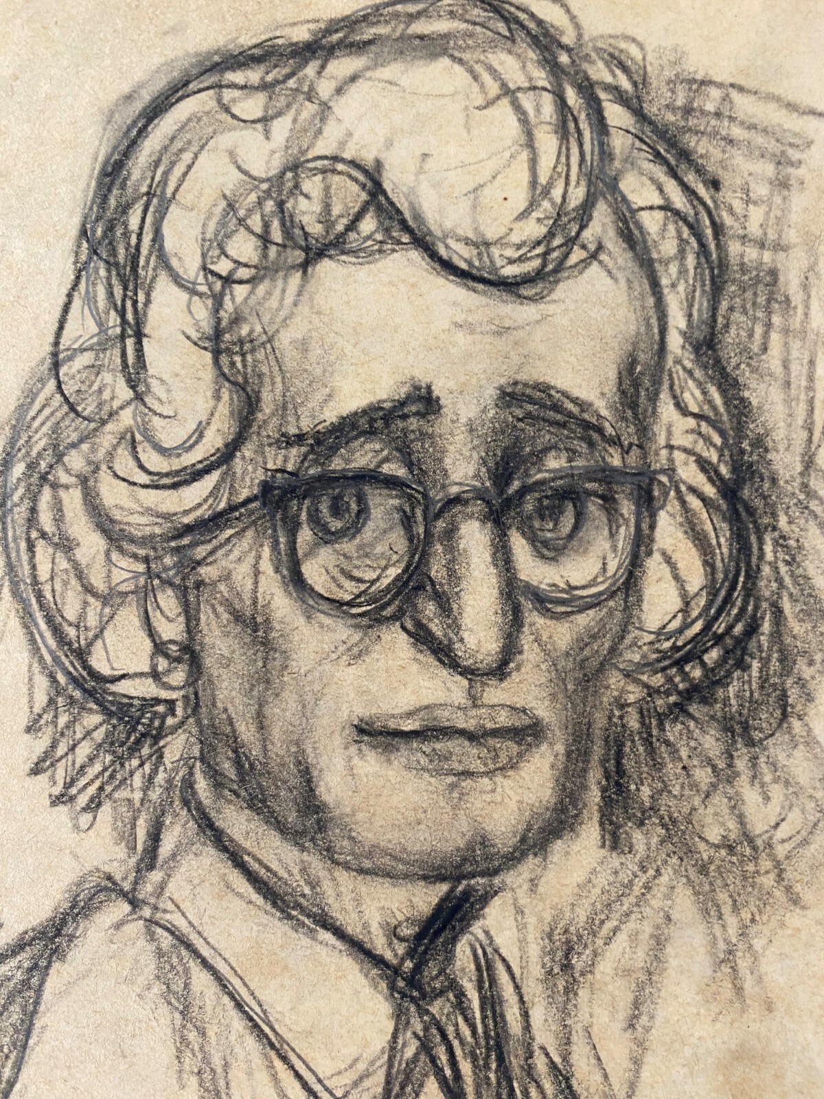 Juan David. Caricature. Untitled, circa 1958. Graphite on paper. Original art