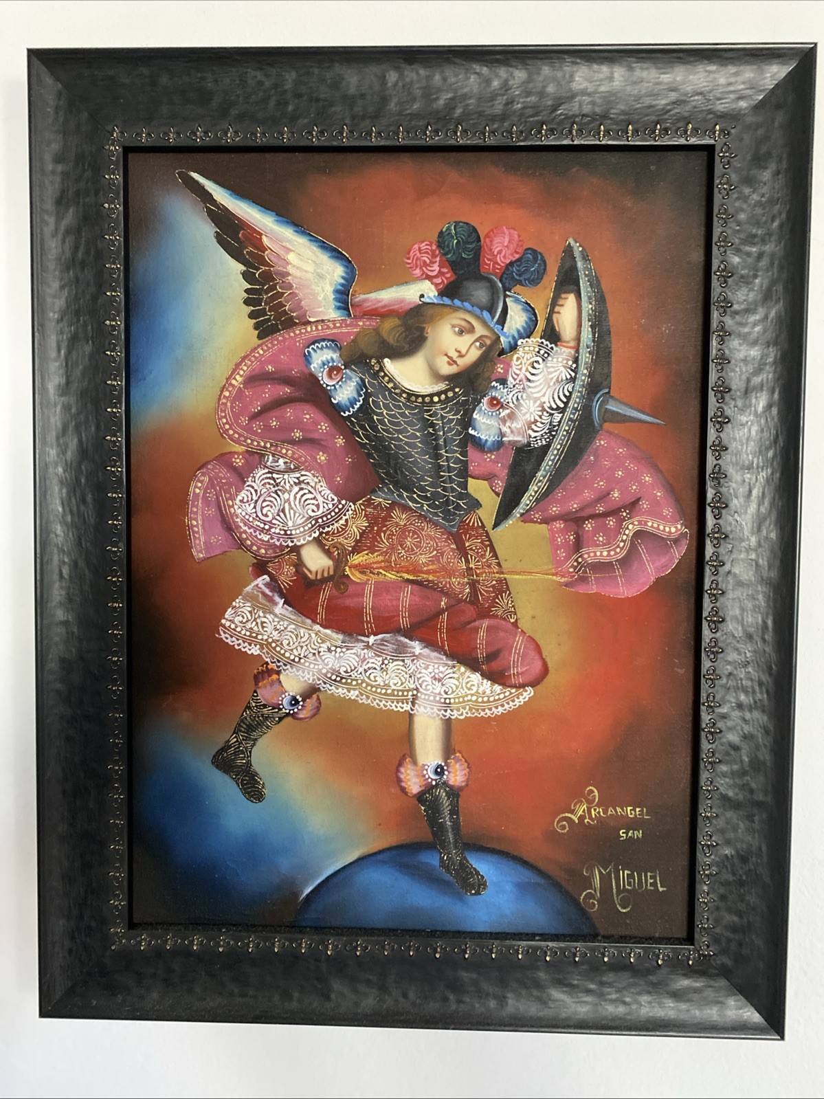 St Michael The Archangel Oil Painting-Columbia – Custom Framed Armonk NY