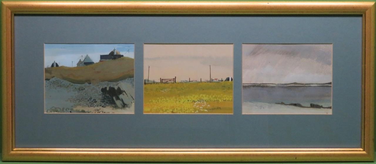Anne Gordon G.I. (1941-2005) Scottish IMPRESSIONIST 20thC Triptych Painting