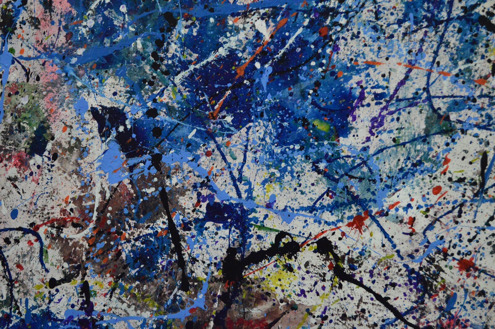 Jackson Pollock style Professional Painting 84”X62” (7 Foot) Abstract Modern XL