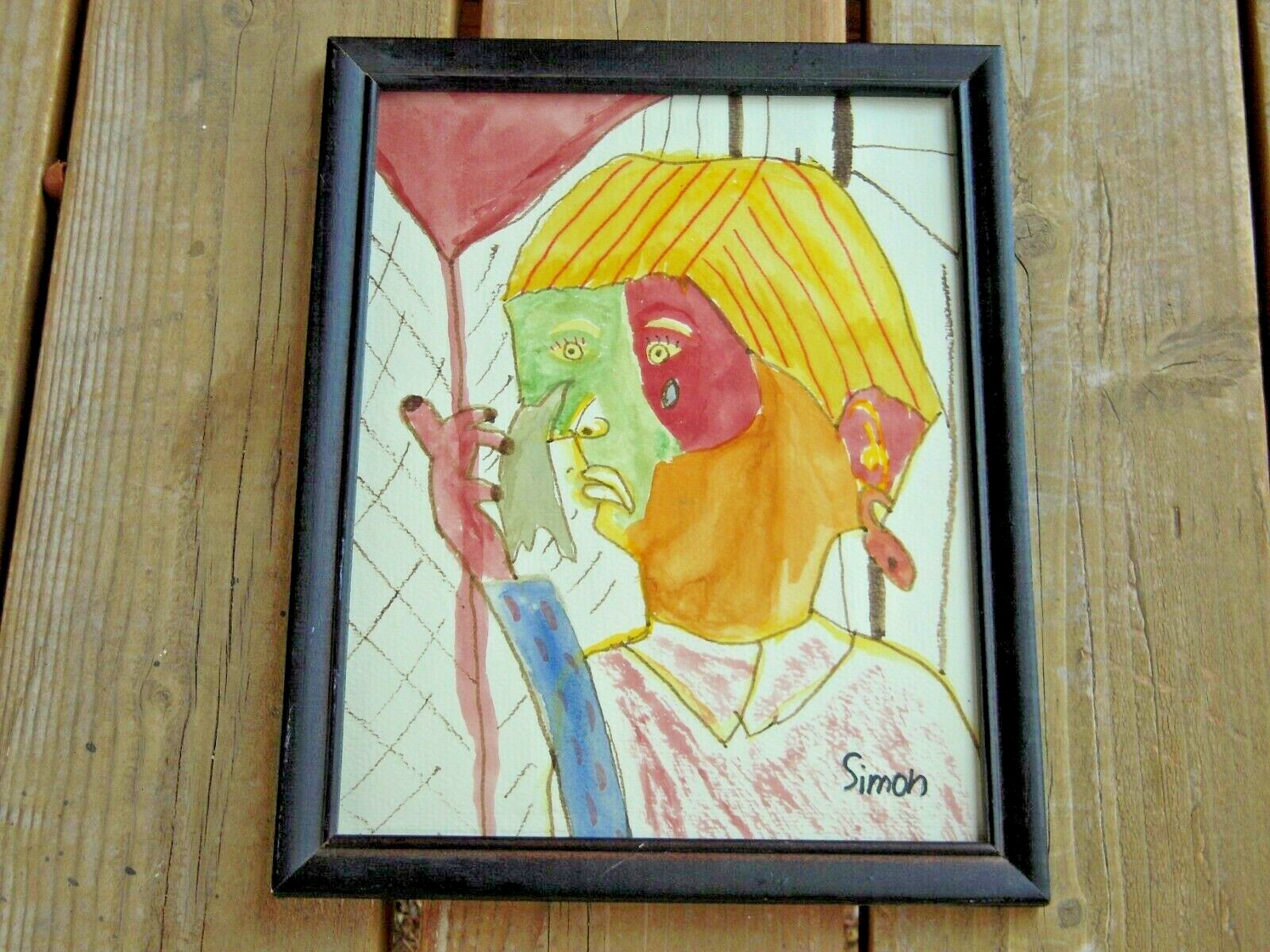 Abstract Expressionist Watercolor 8-1/2 x 11″