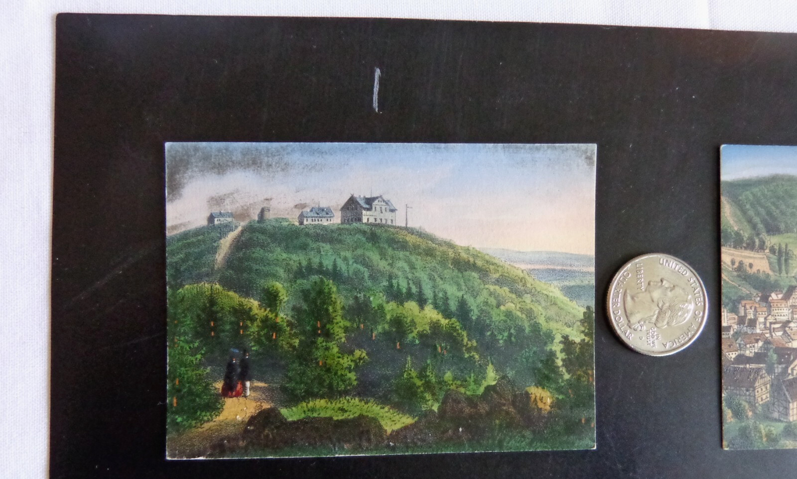 AFTER and ATTRIBUTED to GUSTAV FRIEDRICH ADOLF TAUBERT 7 MINIATURE RARE ETCHINGS