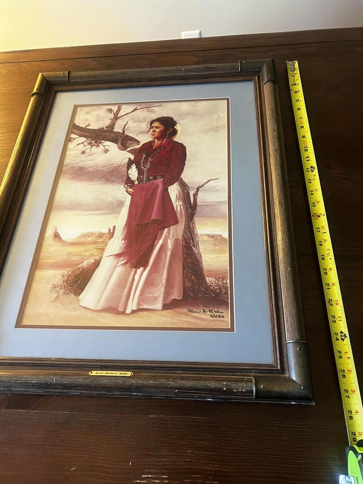 Pat McAllister Signed & Framed Print 21 1/2w X 27 1/2 L ..3/250 Dated 1983